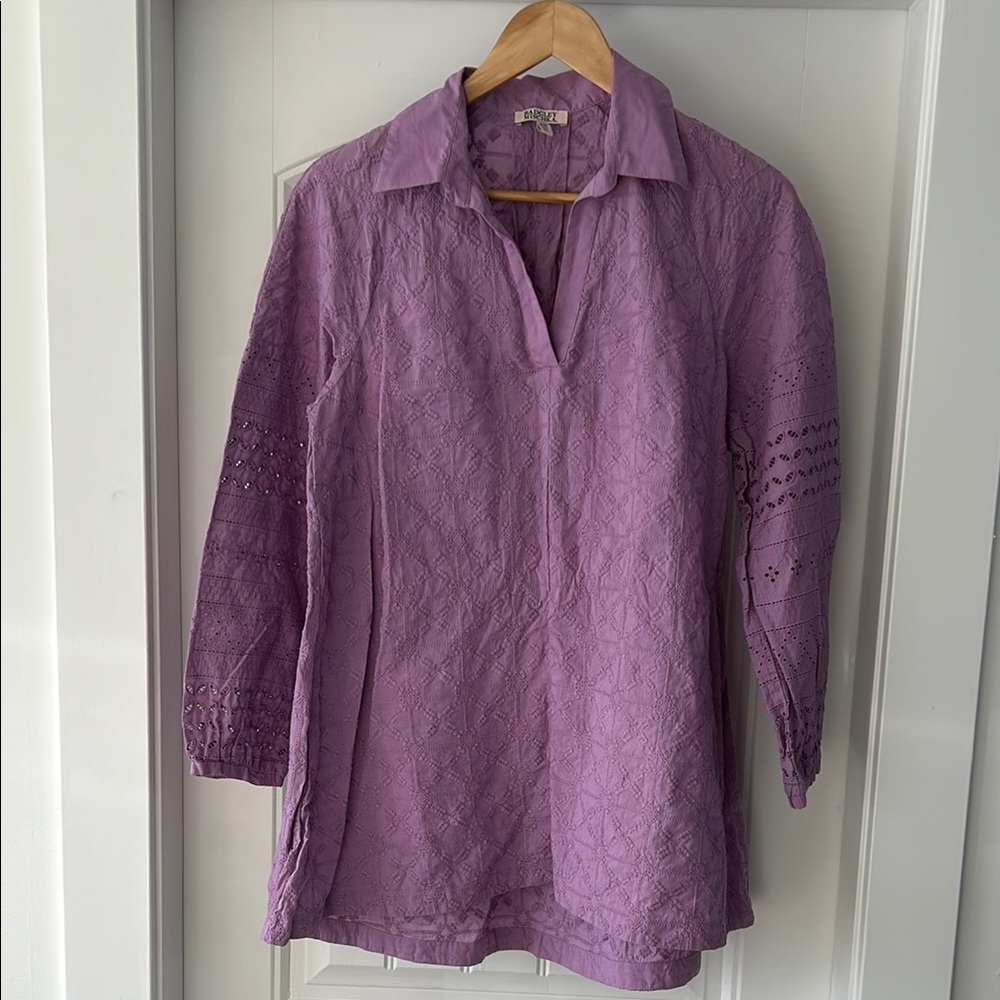 Badgley Mischka Purple Women's Tunic Top
